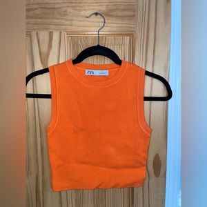 Zara knit crop tank